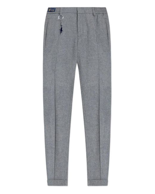 Paul & Shark Broek Met Trekkoord En Haaidetail in het Gray voor heren