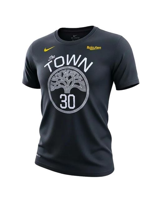 Nike Black X Nba Golden State Warriors Name & Number Stephen Curry T-Shirt