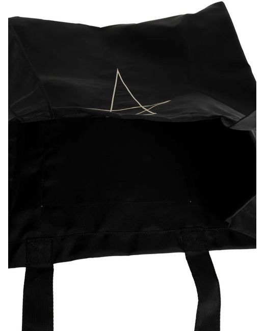 Rick Owens Black Graphic-Print Tote Bag