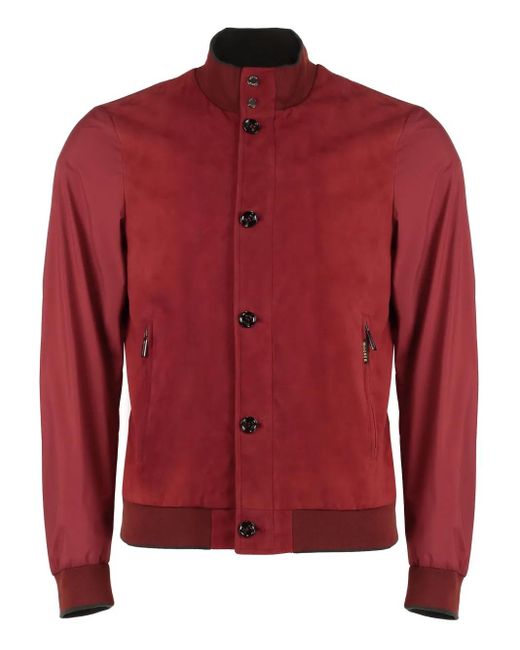メンズ Moorer Mezzano ボンバージャケット Red