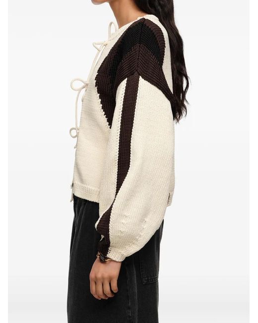 Bimba Y Lola Black Colour-Block Cardigan