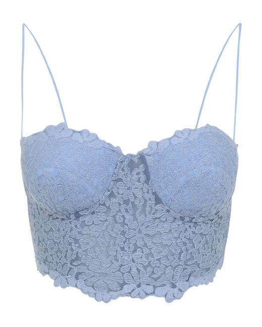 Ermanno Scervino Blue Bustier Top