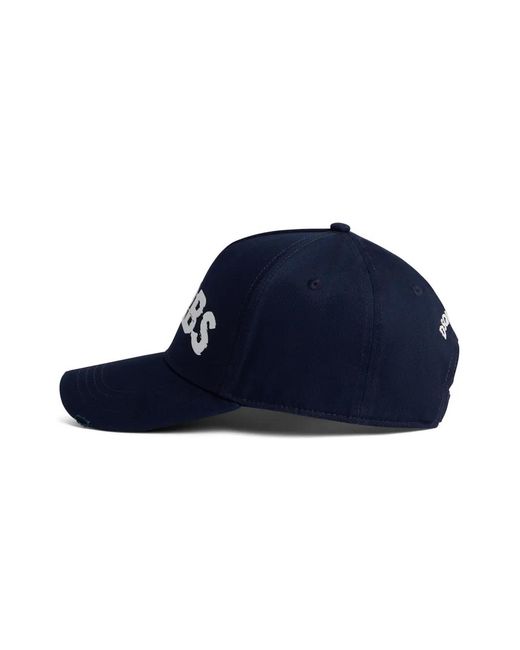 DSquared² Blue Logo-Print Baseball Hat for men