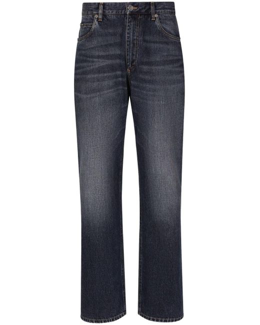 Dolce & Gabbana Blue Wide-leg Cotton Jeans for men