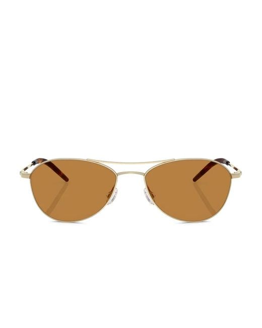 Oliver Peoples Metallic Frame Tinted Sunglasses