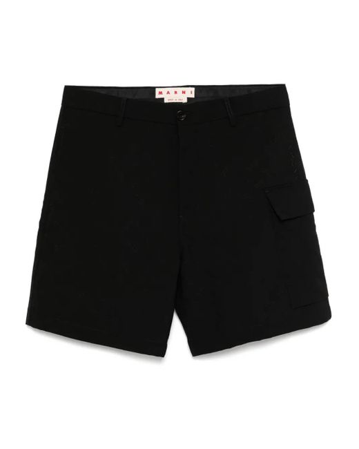 Marni Shorts Mit Konfetti-Stickerei in Black für Herren