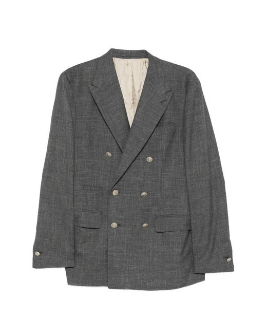 Eleventy Gray Double Breasted Jacket for men