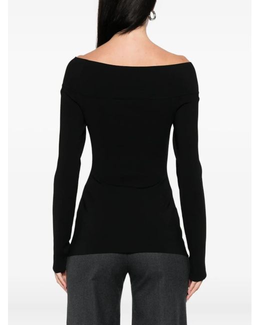 Haut À Col Bateau Stella McCartney en coloris Black