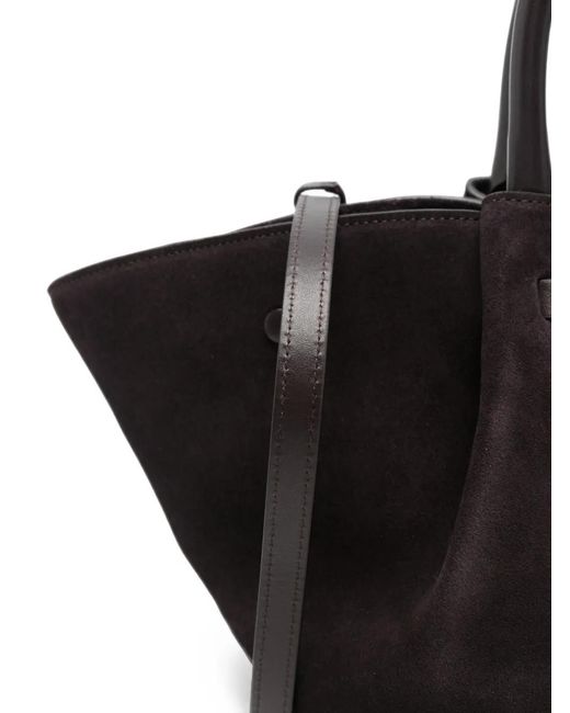 DeMellier London Black Midi New York Suede Tote Bag