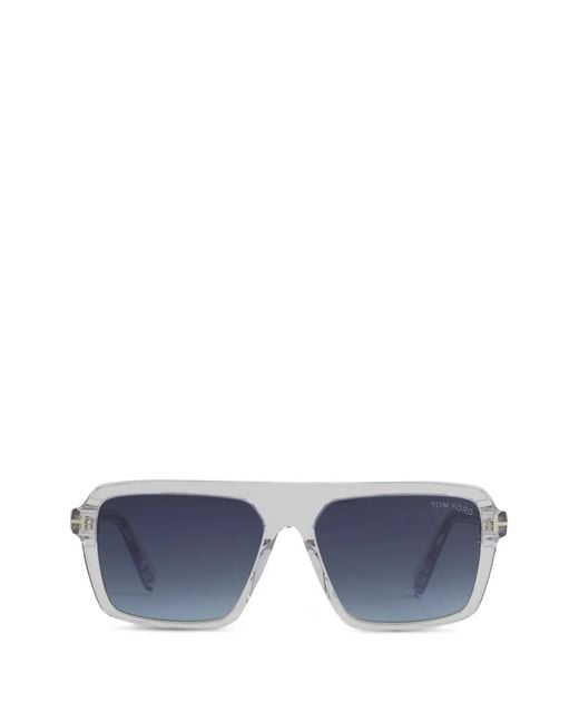 Tom Ford Blue Geometric-Frame Sunglasses for men