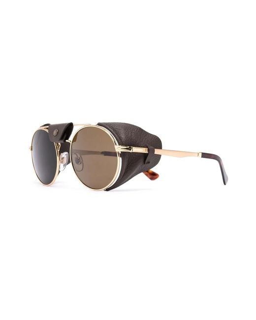 Persol Brown Round-Frame Tinted Glasses