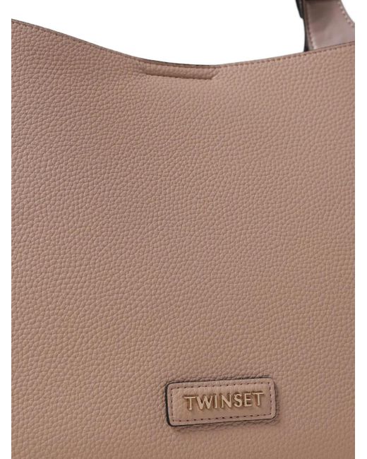 Twinset Pink Double-Handle Tote Bag