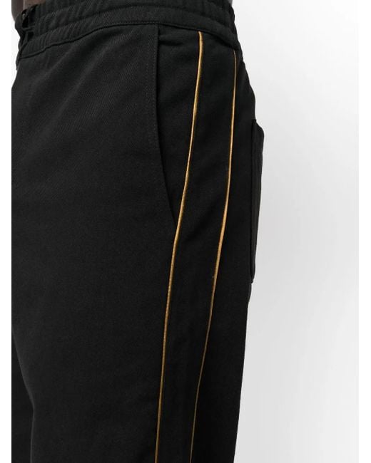 Rhude Black Side Stripe Detail Track Pants for men