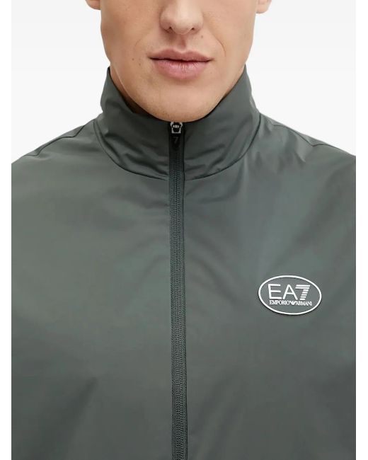 Veste Zippée À Patch Logo EA7 pour homme en coloris Gray