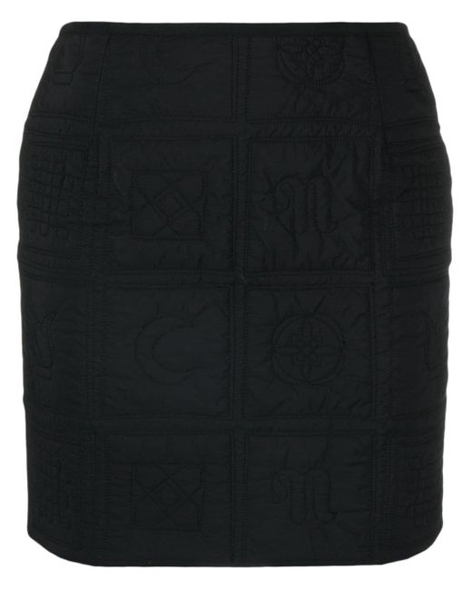 Nanushka Black High-waist Quilted Miniskirt