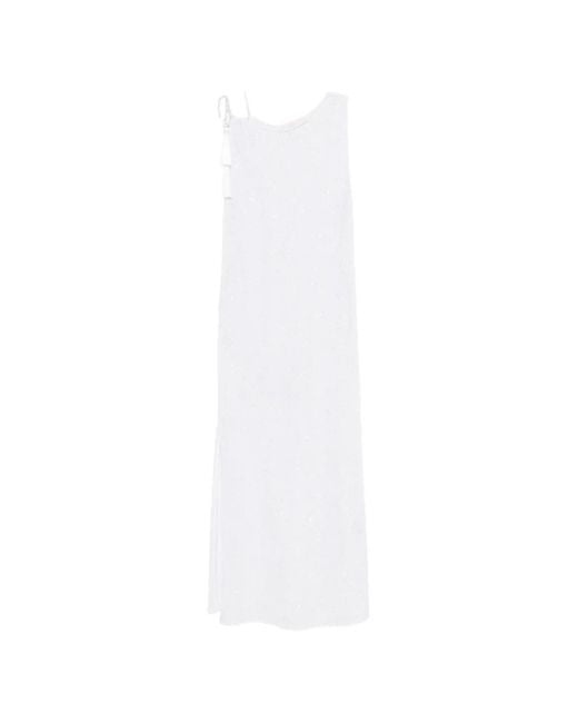 Circus Hotel White Tassel Shift Dress