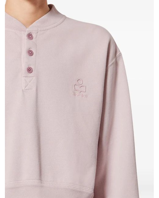 Isabel Marant Pink Simony Embroidered Sweatshirt