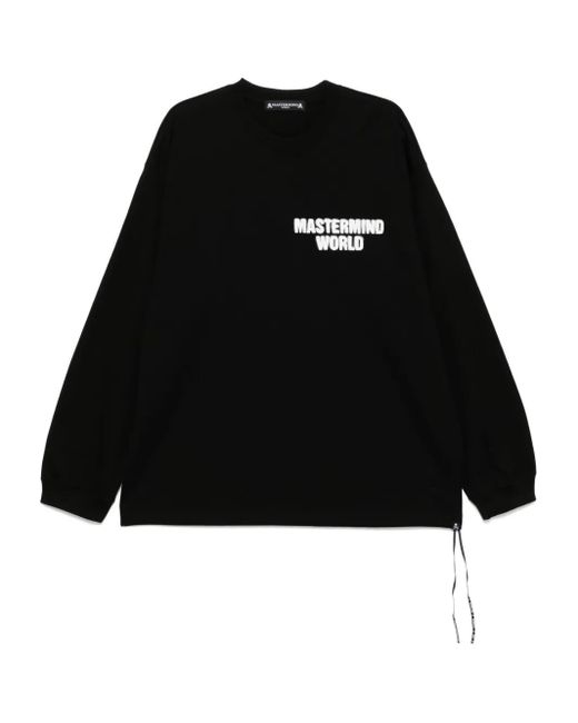 MASTERMIND WORLD Black Logo-Printed T-Shirt for men