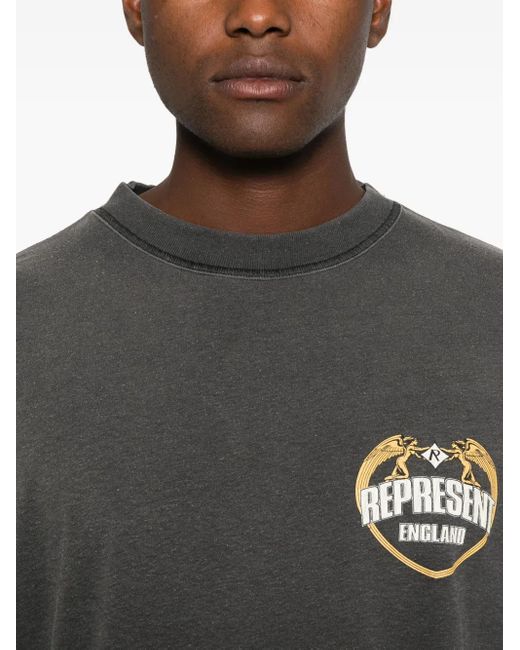 Represent Gray Angel Border T-Shirt for men