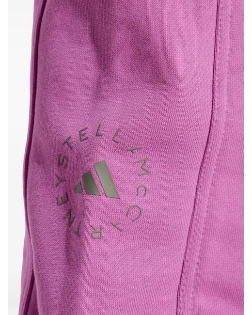 Adidas By Stella McCartney Pink Logo-Print Track Pants