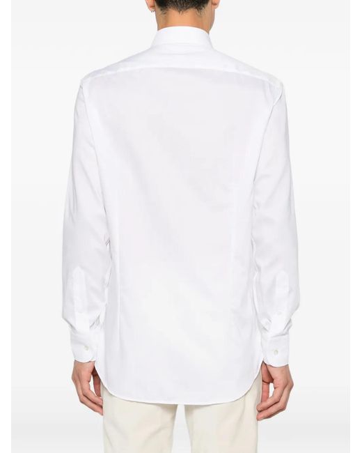 Etro White Button-Down Pegasus-Embroidered Shirt for men