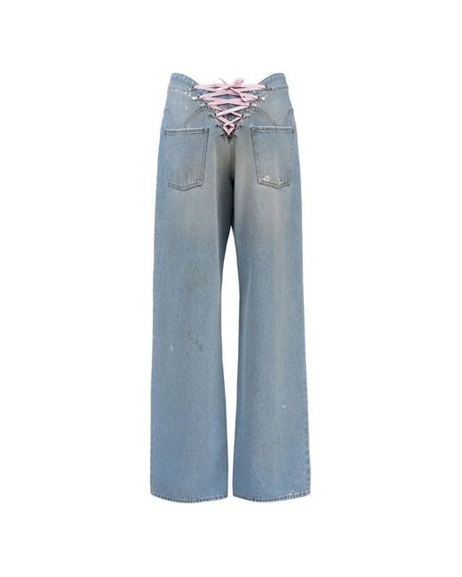 SEEN USERS Blue Pull To Open Jeans