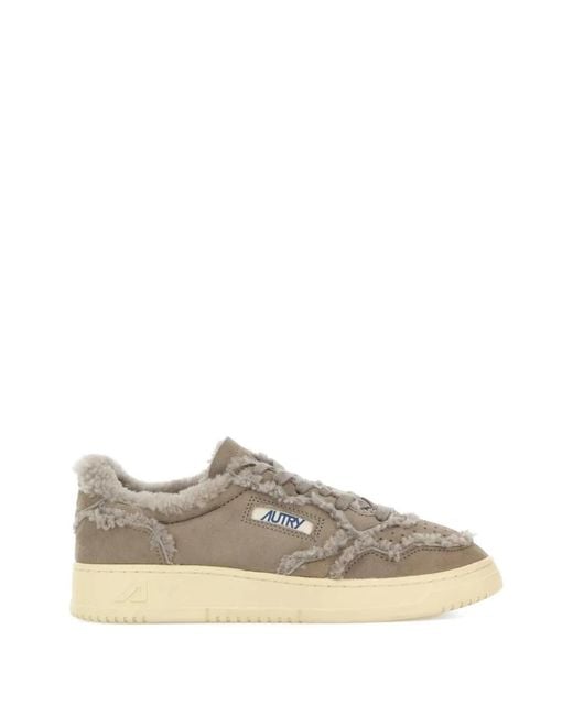 Autry Gray Medalist Suede Sneakers