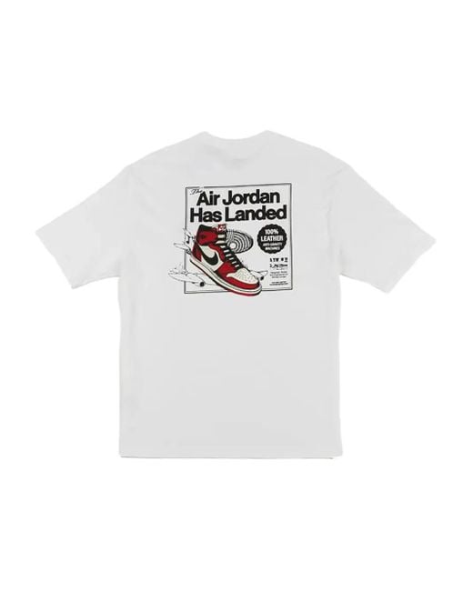 Nike White Aj1 Graphic-Print T-Shirt for men