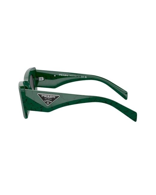 Prada Green Square-Frame Sunglasses