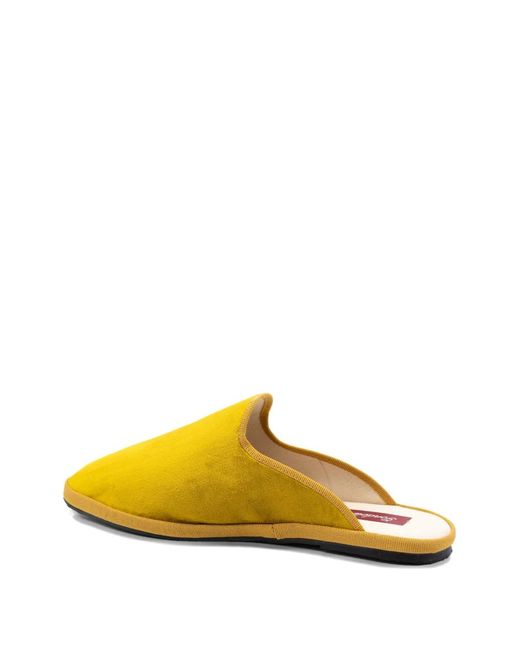 Gondolina Yellow Burano Velvet Mules