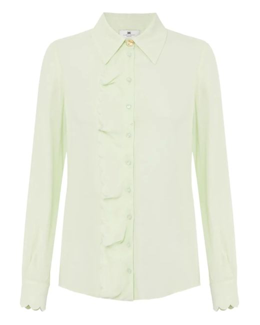 Elisabetta Franchi ラッフルディテール シャツ White