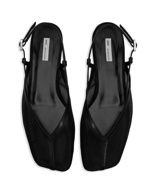 AMI Black Croisette Ballerina