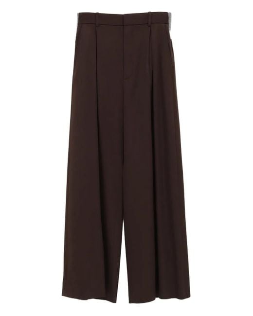 Loewe Brown Pleated Elastic-Waist Trousers for men