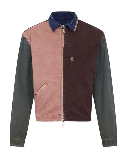 DSquared² Blue Re-Worked Colour Block Kaban Jacket for men