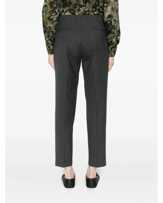 Berwich Gray Pressed-Crease Trousers