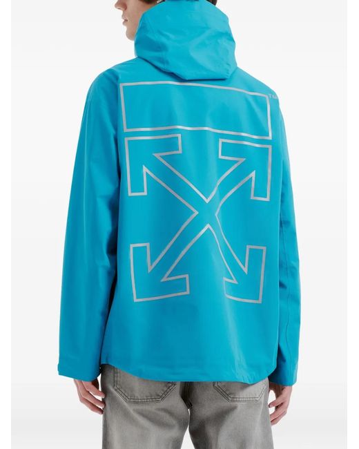 Off-White c/o Virgil Abloh Blue Veste À Capuche À Logo Imprimé for men