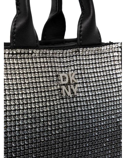 DKNY Black Mini Hadleen Top-Handle Tote Bag