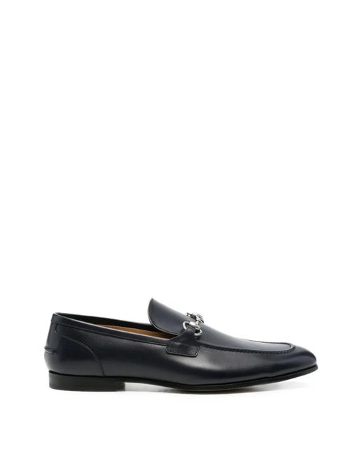 Gucci White Jordaan Horsebit Loafers for men