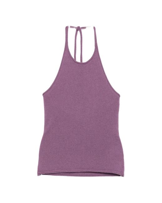 Christopher Esber Purple Halterneck Top