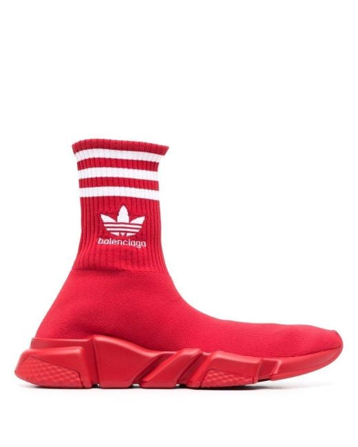 Sneakers alte Speed x adidas di Balenciaga in Red da Uomo