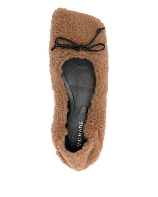 Vic Matié Brown Bow-Detail Flat