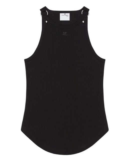 Courreges ノースリーブ トップ Black