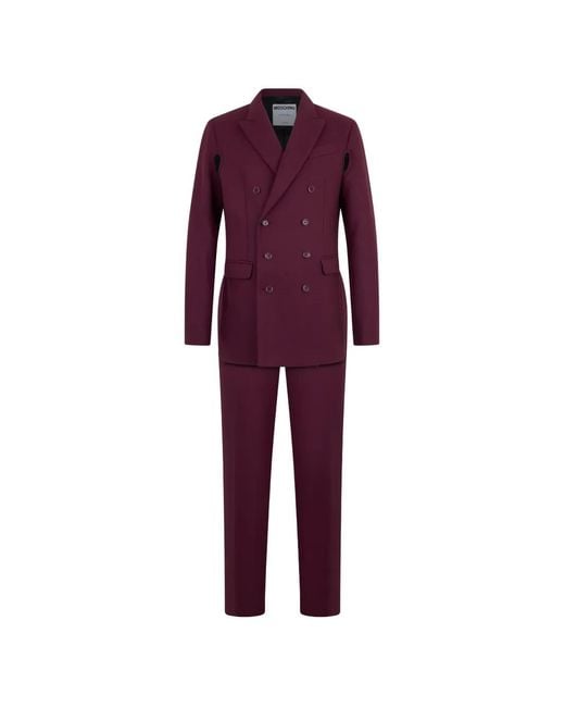 Moschino Purple Costume À Boutonnière Croisée for men