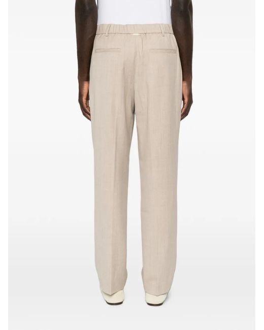 CHE White Provence Pleated Trousers for men