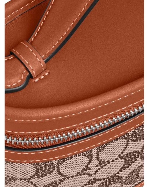 COACH Brown Monogram Top Handle Satchel