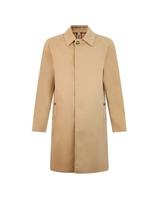 Burberry Natural Mid-Length Camden Heritage Car Coat for men