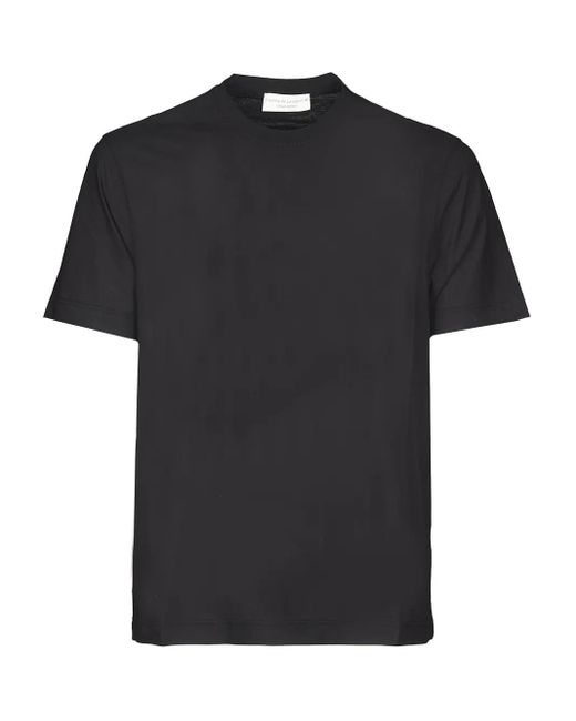 FILIPPO DE LAURENTIIS Black Cotton T-Shirt for men