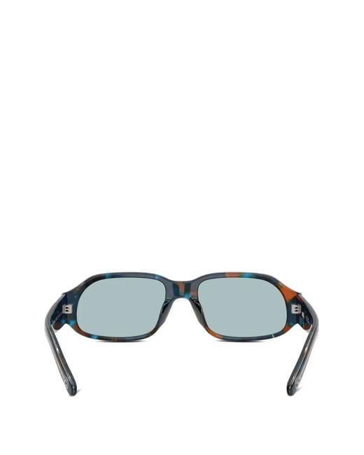 DIESEL Blue Lunettes De Soleil À Monture Rectangulaire