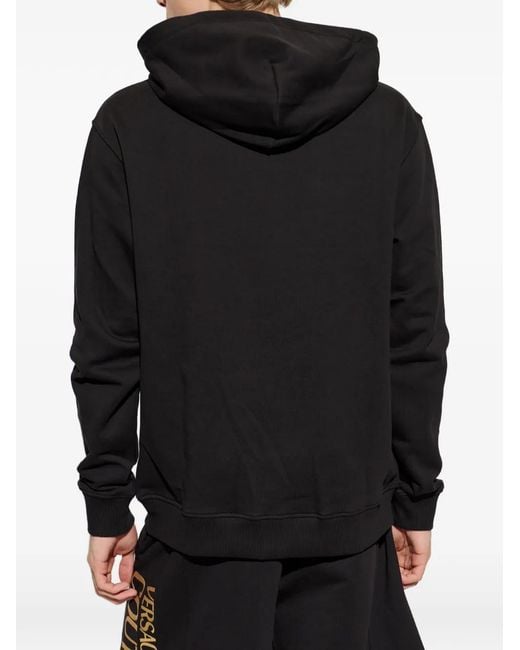 Versace Jeans Couture Black Hooded Sweater for men