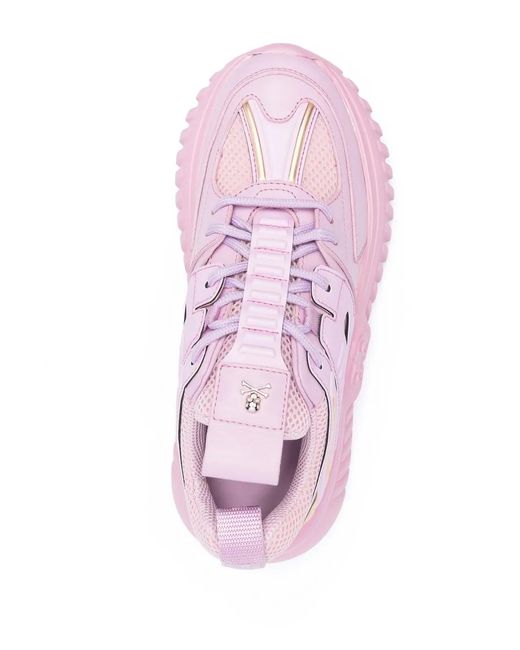 Philipp Plein Pink Hexagon Runner Low-Top Sneakers